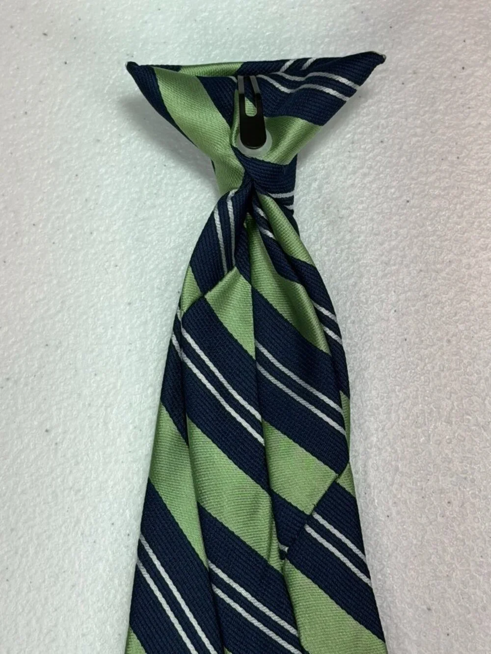 Boys Youth Clip On Ties Lot of 4 Striped Polka Dot Dress Ties